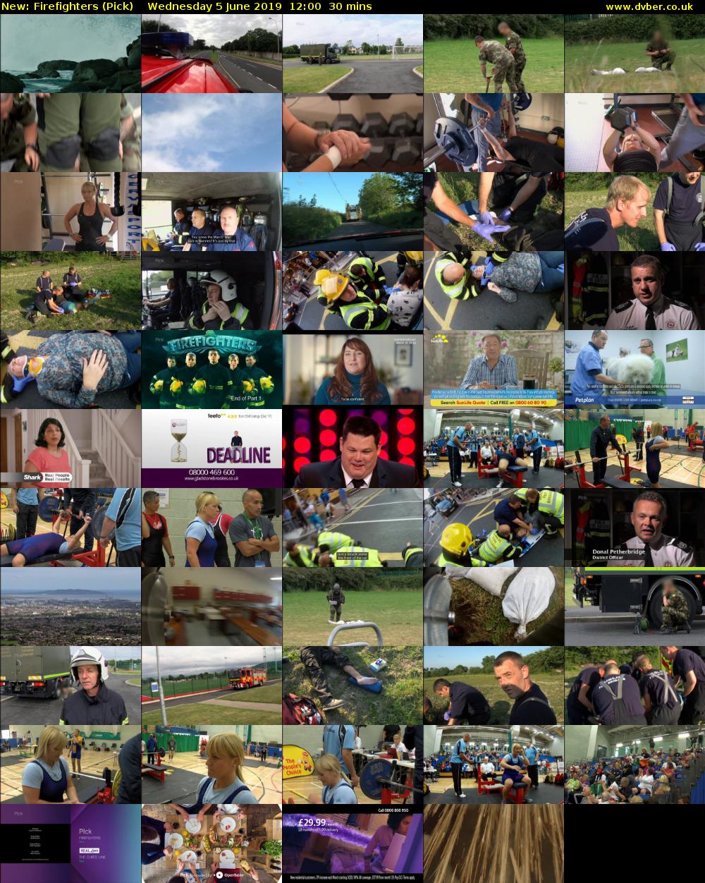 Firefighters (Pick) Wednesday 5 June 2019 12:00 - 12:30