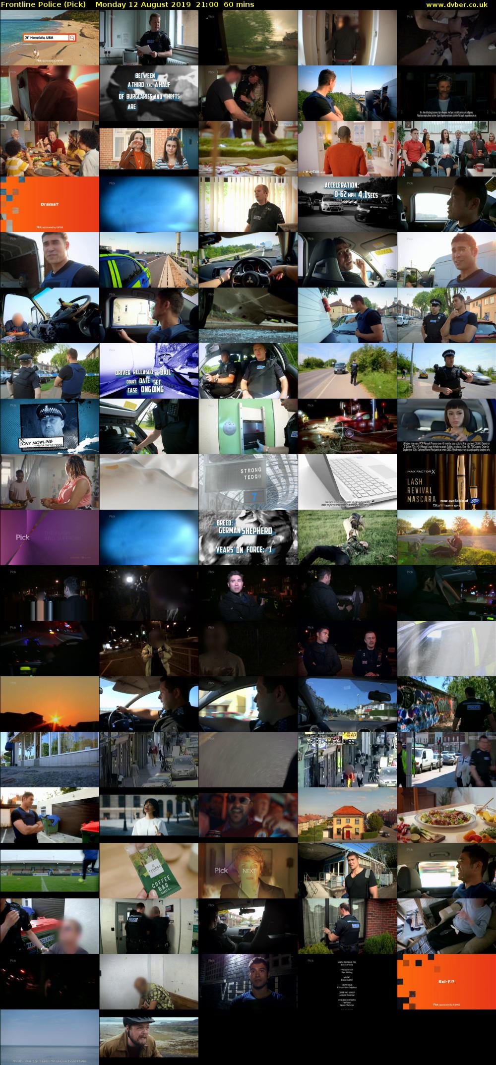 Frontline Police (Pick) Monday 12 August 2019 21:00 - 22:00
