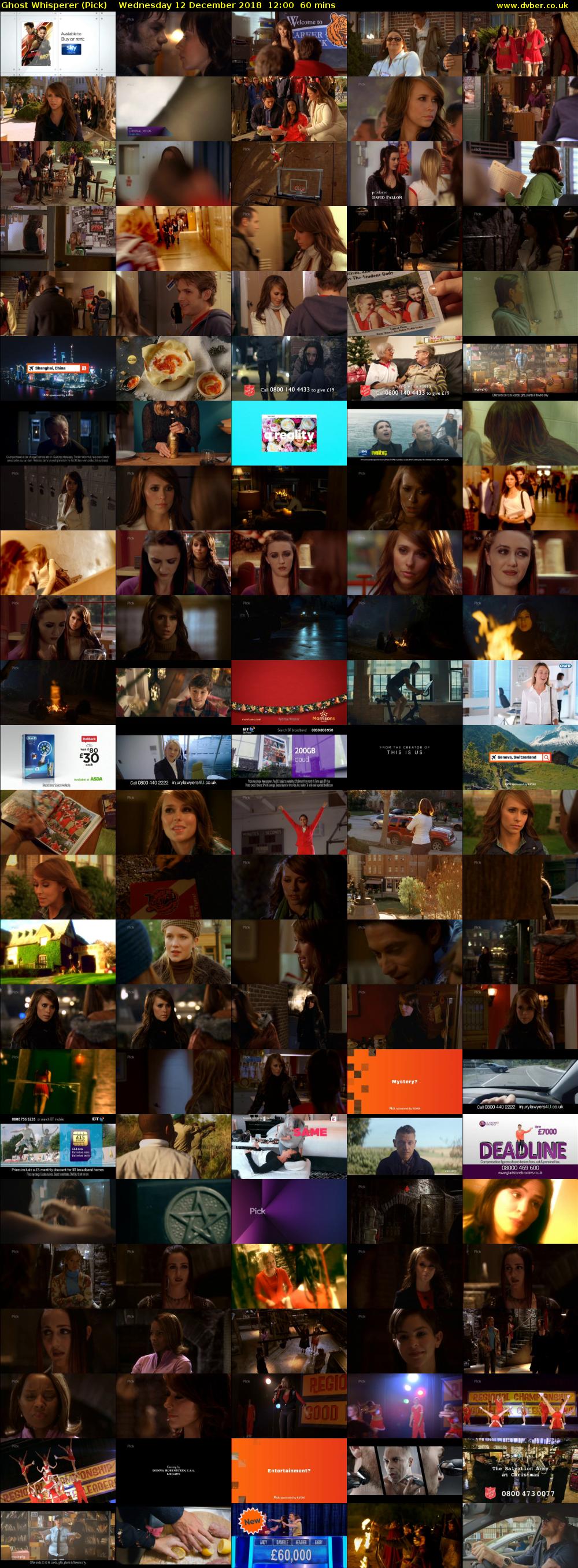 Ghost Whisperer (Pick) Wednesday 12 December 2018 12:00 - 13:00