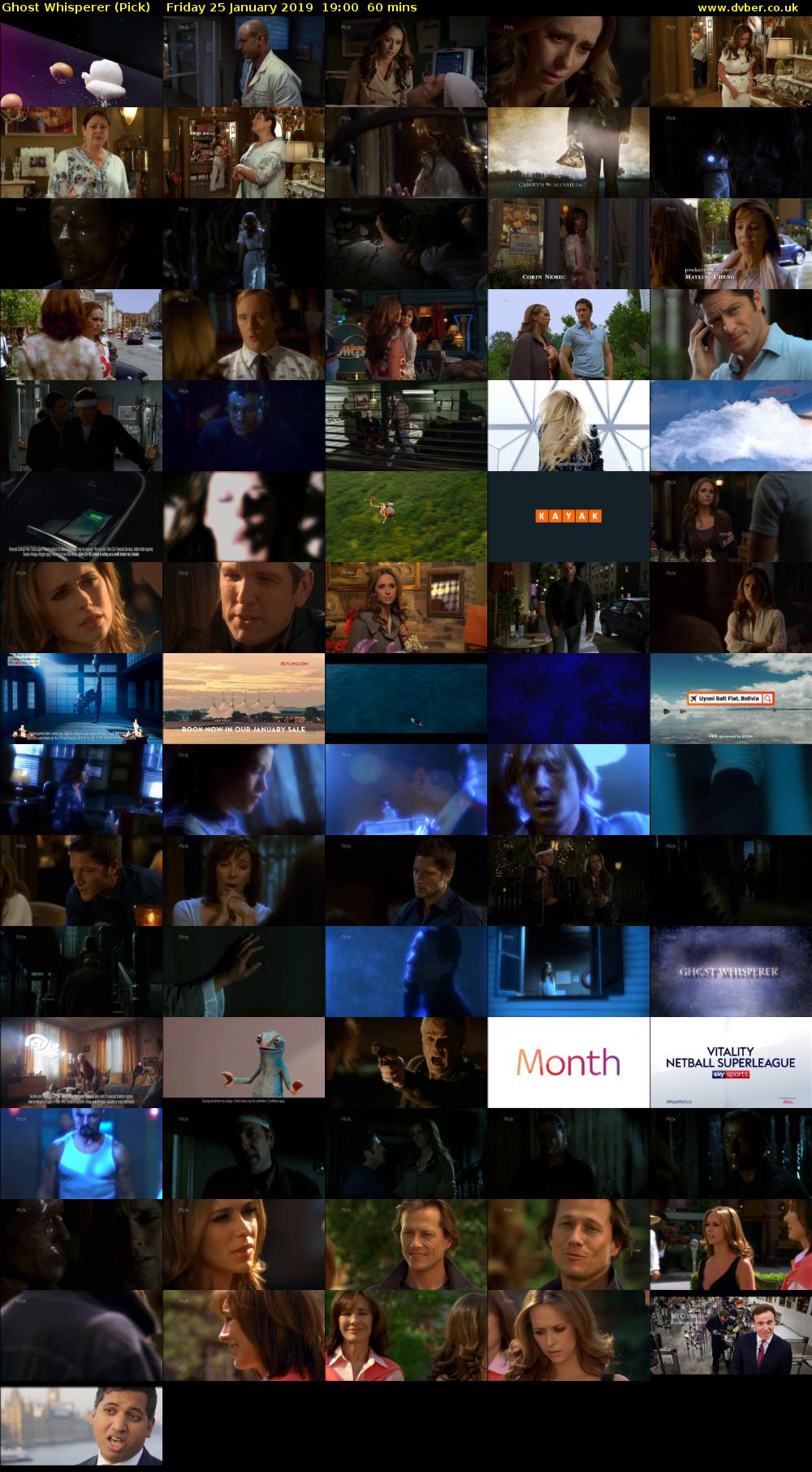 Ghost Whisperer (Pick) Friday 25 January 2019 19:00 - 20:00