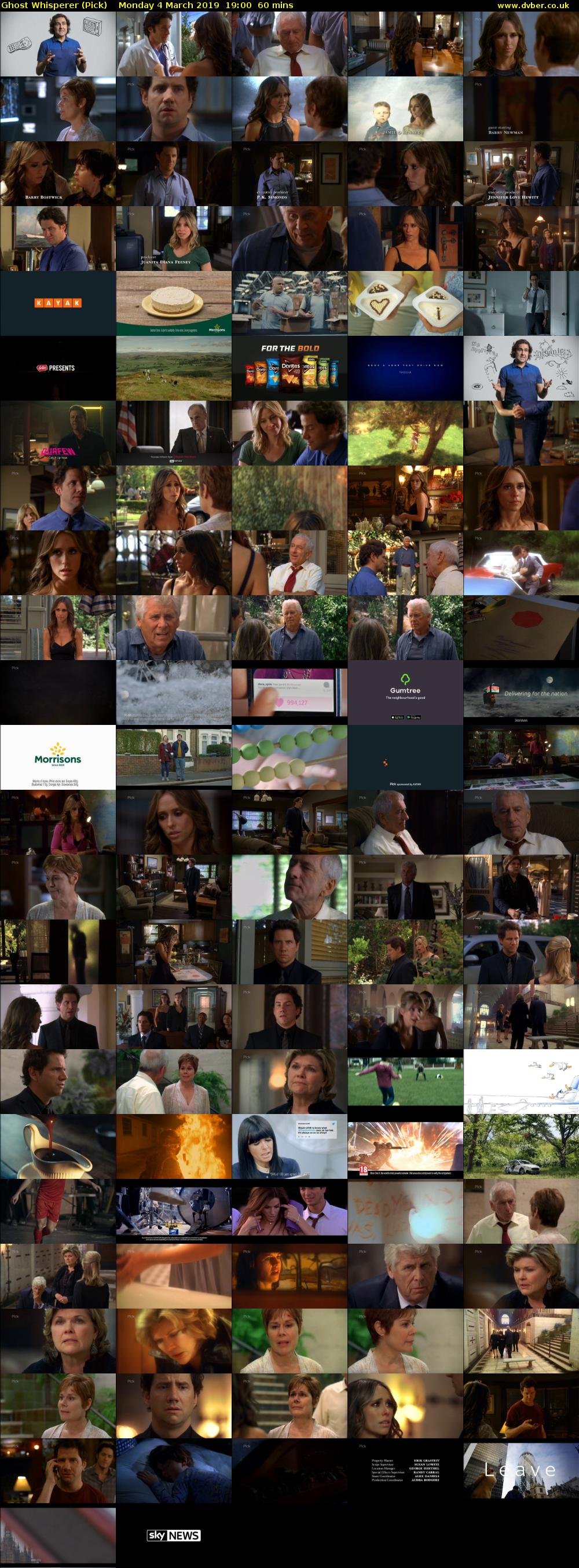 Ghost Whisperer (Pick) Monday 4 March 2019 19:00 - 20:00