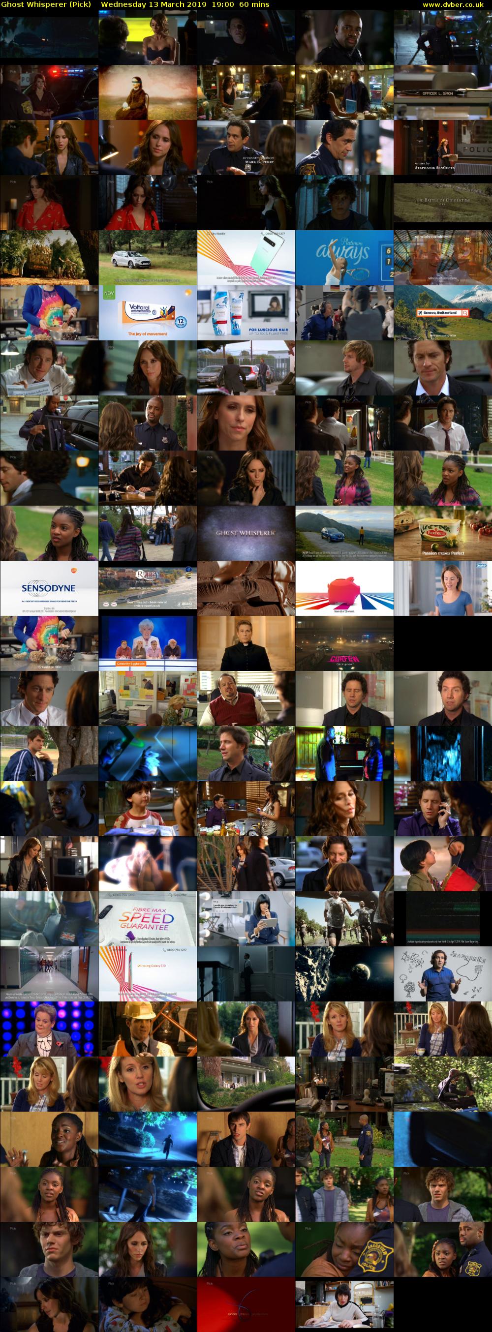 Ghost Whisperer (Pick) Wednesday 13 March 2019 19:00 - 20:00