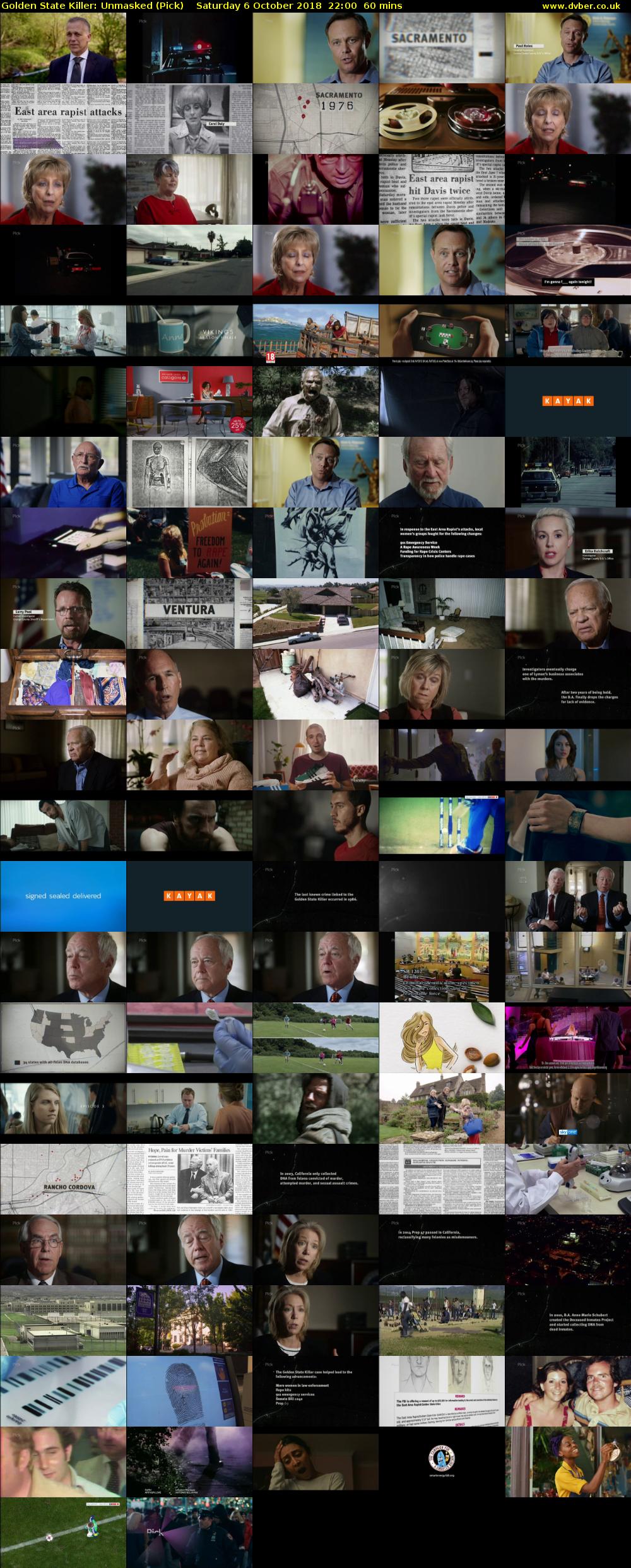 Golden State Killer: Unmasked (Pick) Saturday 6 October 2018 22:00 - 23:00