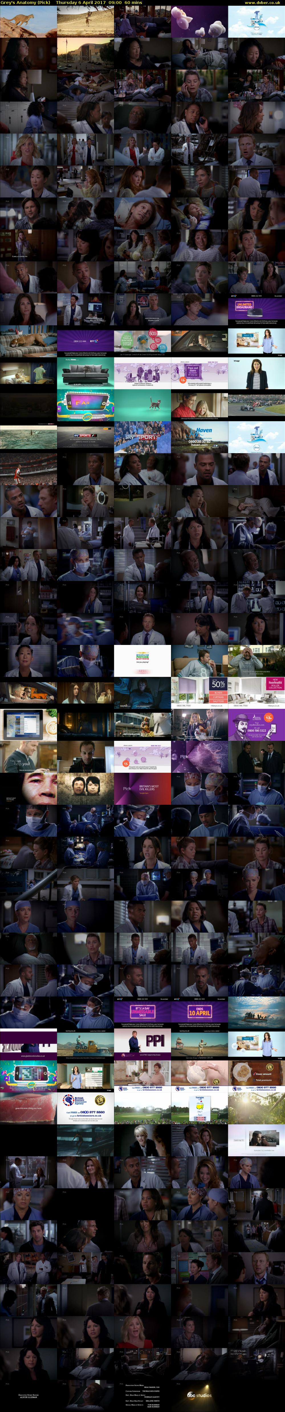 Grey's Anatomy (Pick) Thursday 6 April 2017 09:00 - 10:00