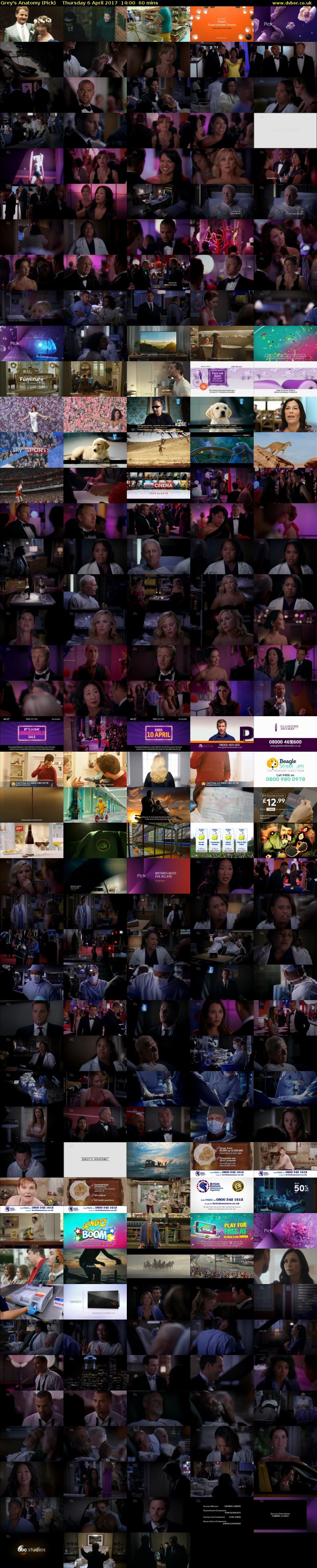 Grey's Anatomy (Pick) Thursday 6 April 2017 14:00 - 15:00