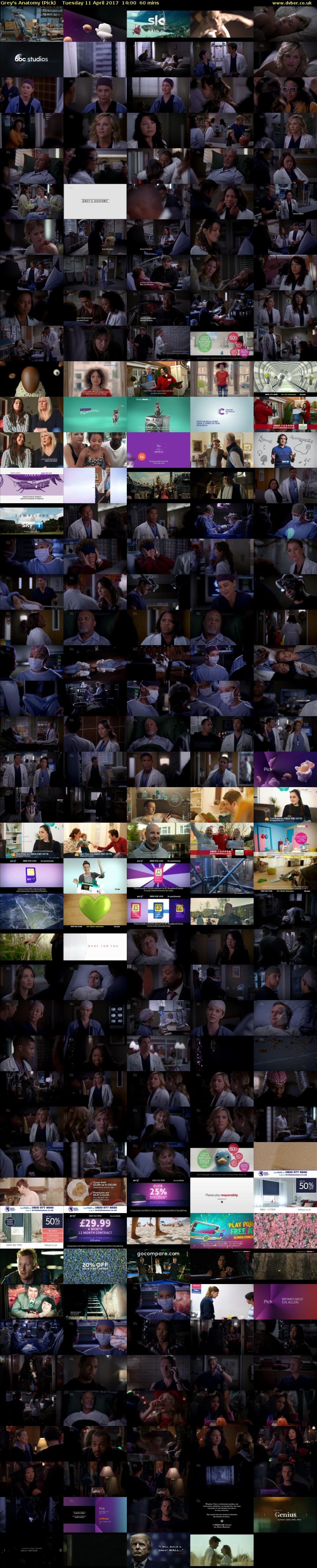 Grey's Anatomy (Pick) Tuesday 11 April 2017 14:00 - 15:00