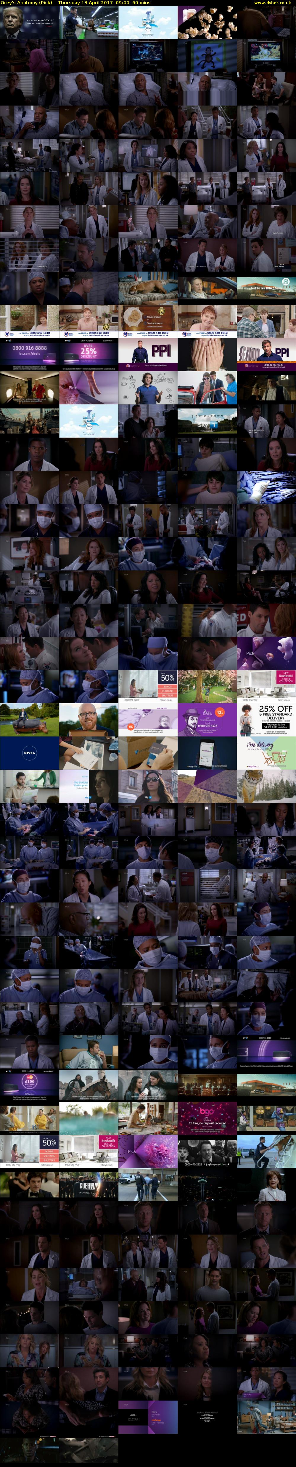 Grey's Anatomy (Pick) Thursday 13 April 2017 09:00 - 10:00