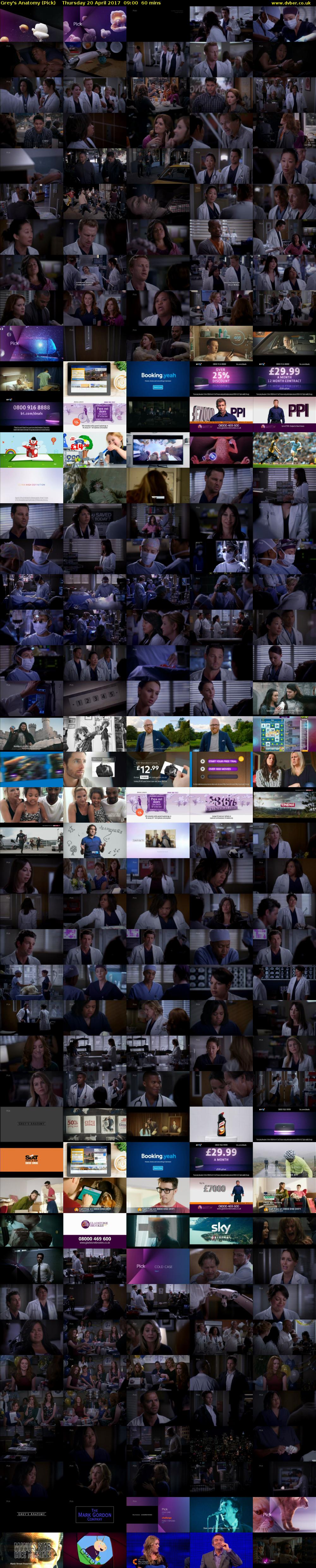 Grey's Anatomy (Pick) Thursday 20 April 2017 09:00 - 10:00