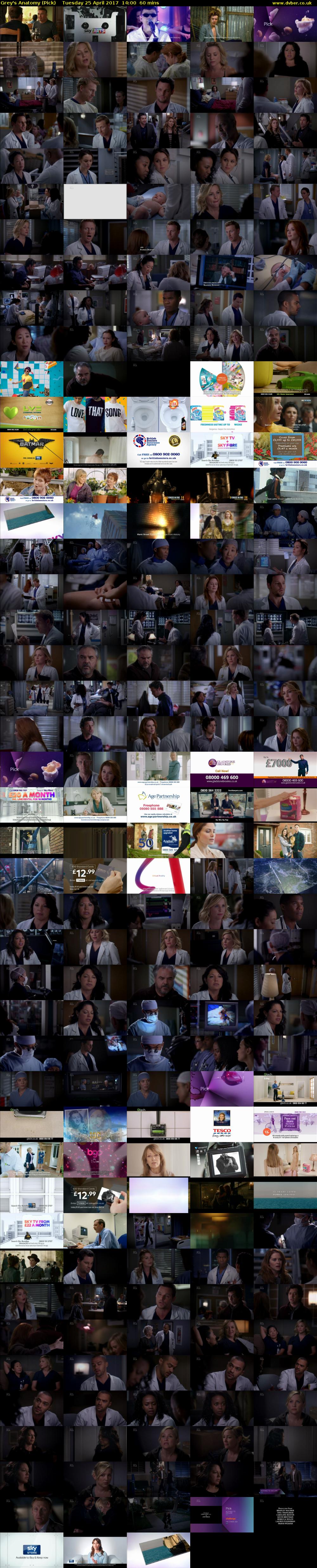 Grey's Anatomy (Pick) Tuesday 25 April 2017 14:00 - 15:00