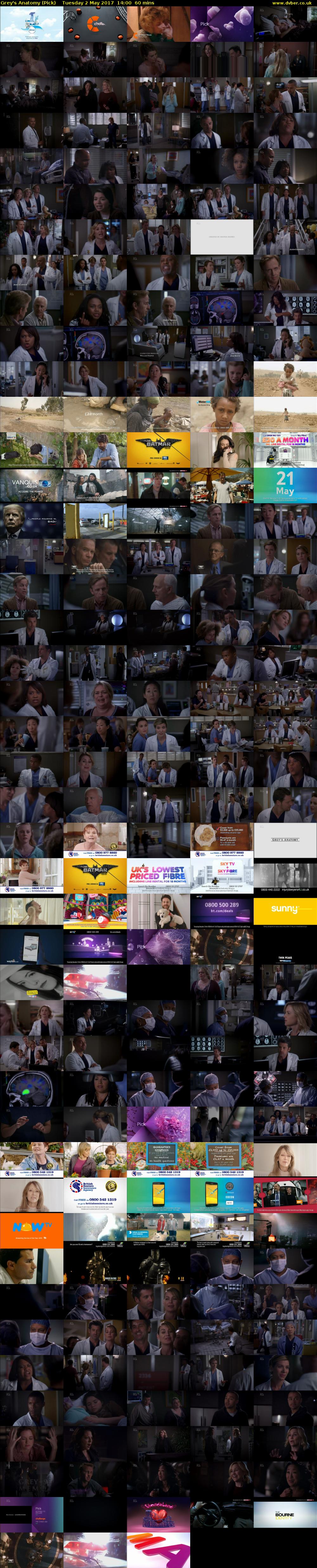 Grey's Anatomy (Pick) Tuesday 2 May 2017 14:00 - 15:00