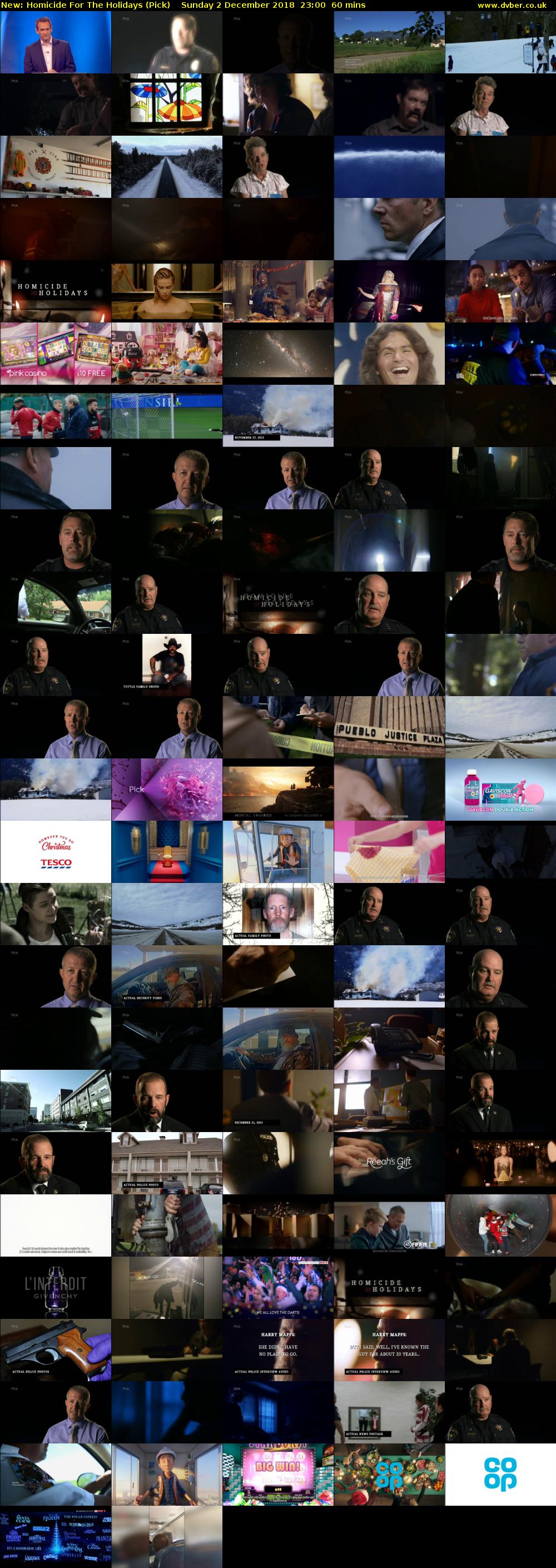 Homicide For The Holidays (Pick) Sunday 2 December 2018 23:00 - 00:00