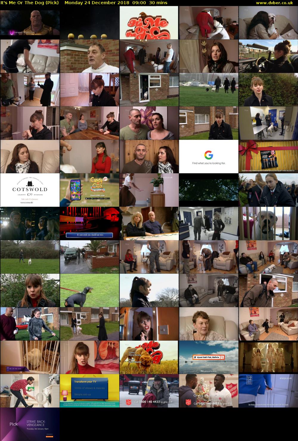 It's Me Or The Dog (Pick) Monday 24 December 2018 09:00 - 09:30