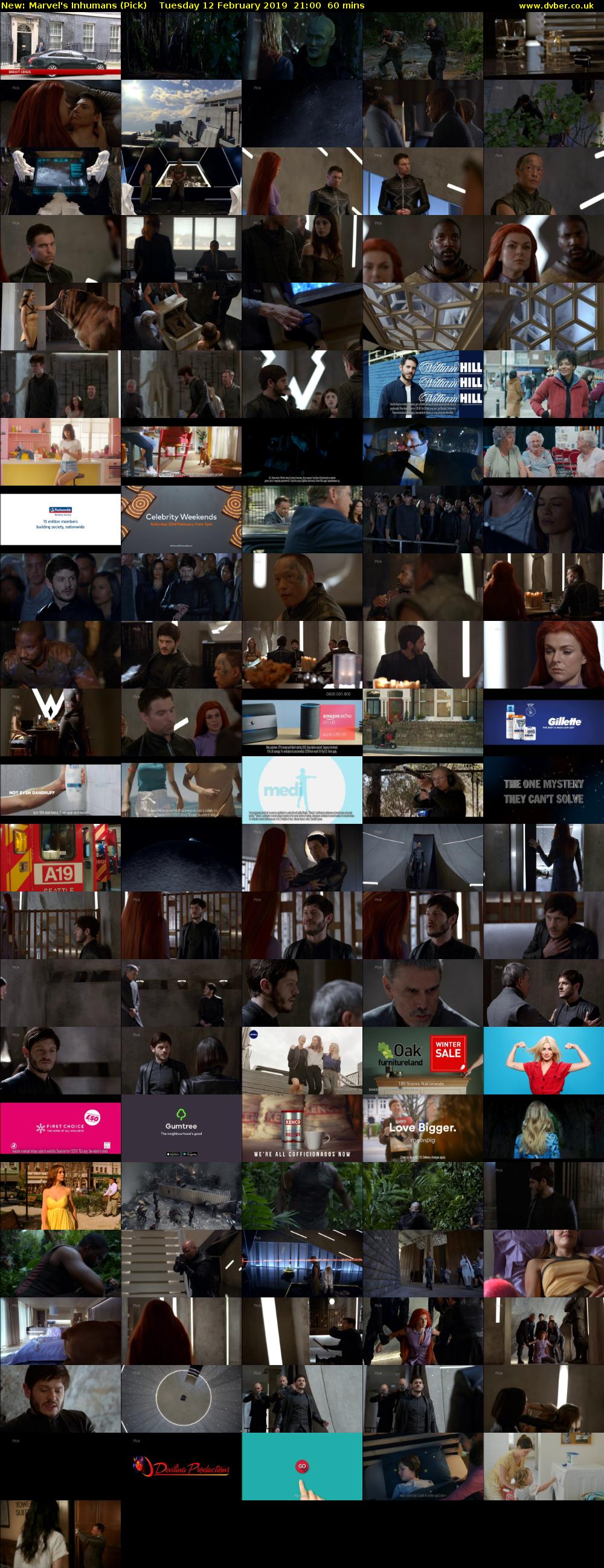 Marvel's Inhumans (Pick) Tuesday 12 February 2019 21:00 - 22:00