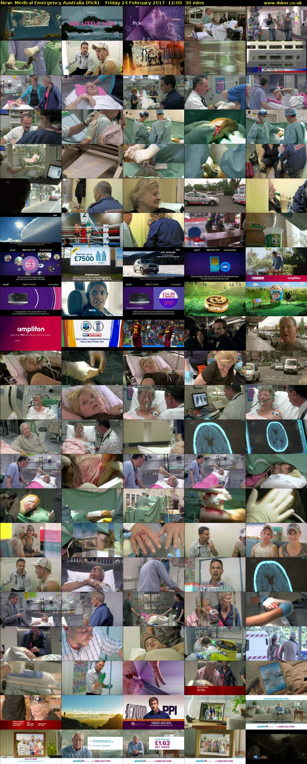 Medical Emergency Australia (Pick) Friday 24 February 2017 12:00 - 12:30