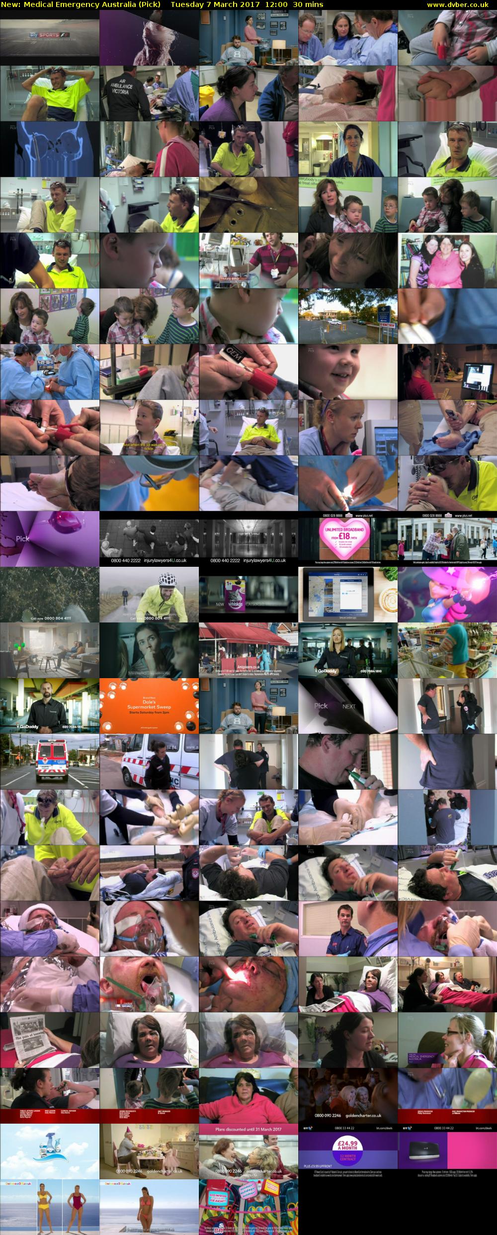 Medical Emergency Australia (Pick) Tuesday 7 March 2017 12:00 - 12:30