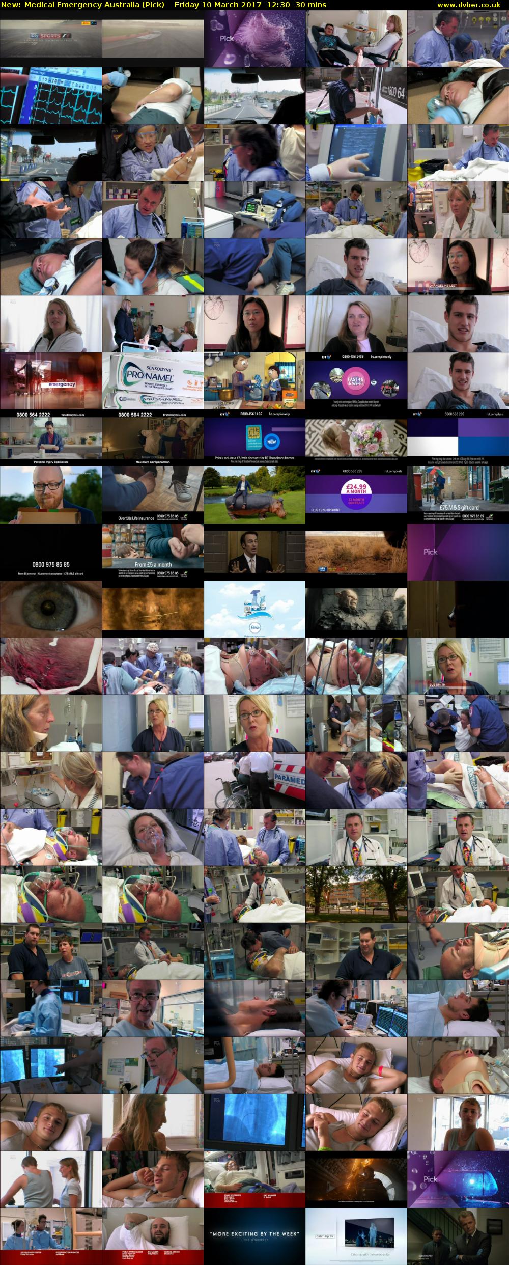 Medical Emergency Australia (Pick) Friday 10 March 2017 12:30 - 13:00
