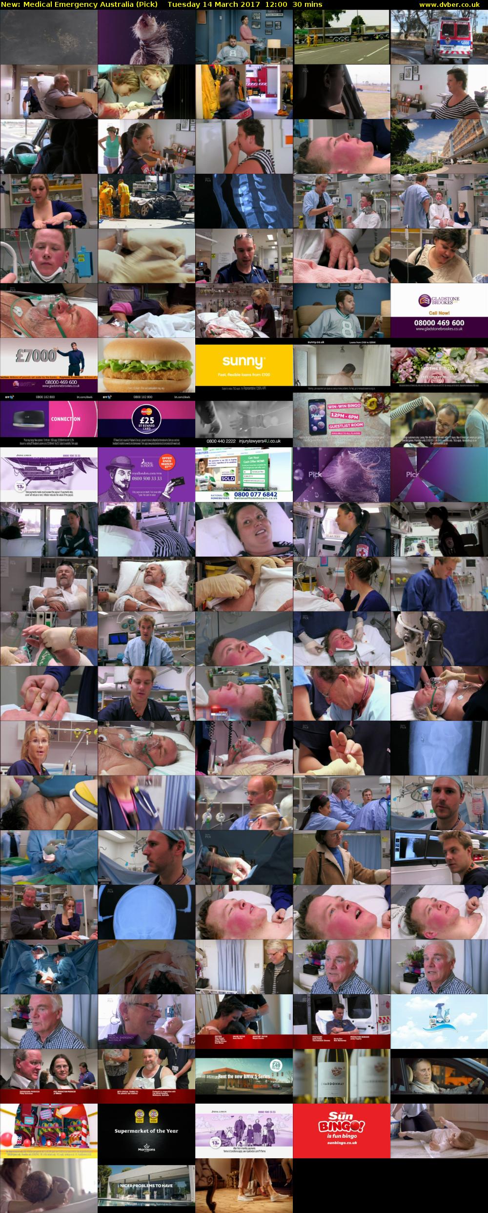 Medical Emergency Australia (Pick) Tuesday 14 March 2017 12:00 - 12:30