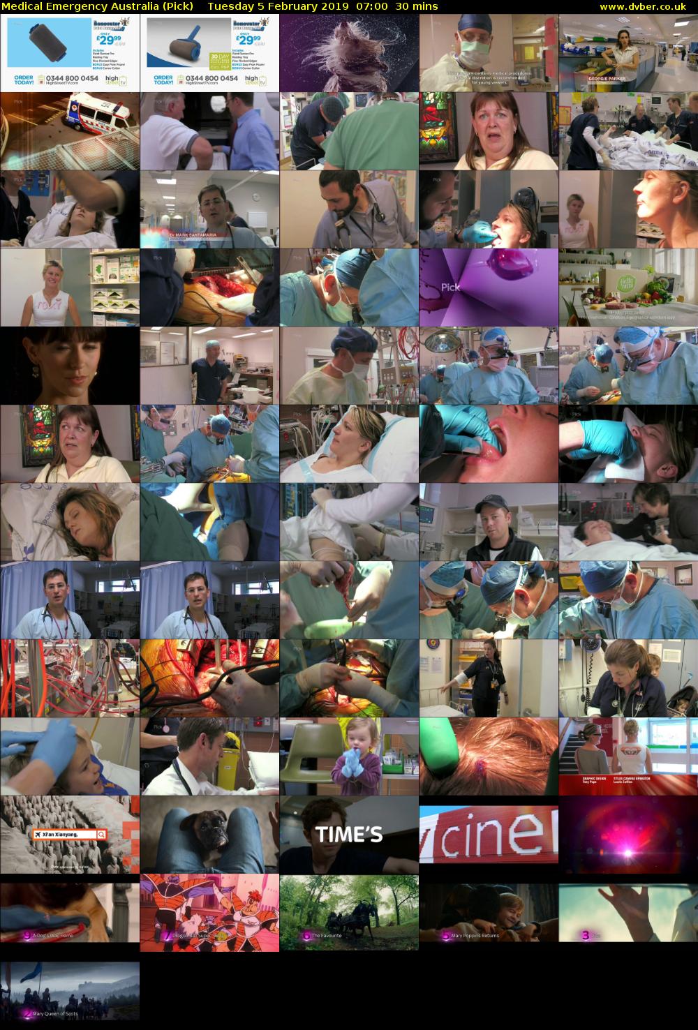 Medical Emergency Australia (Pick) Tuesday 5 February 2019 07:00 - 07:30