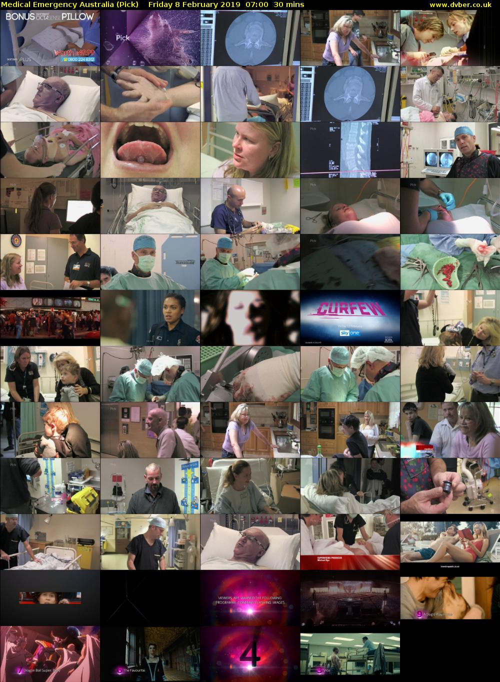 Medical Emergency Australia (Pick) Friday 8 February 2019 07:00 - 07:30