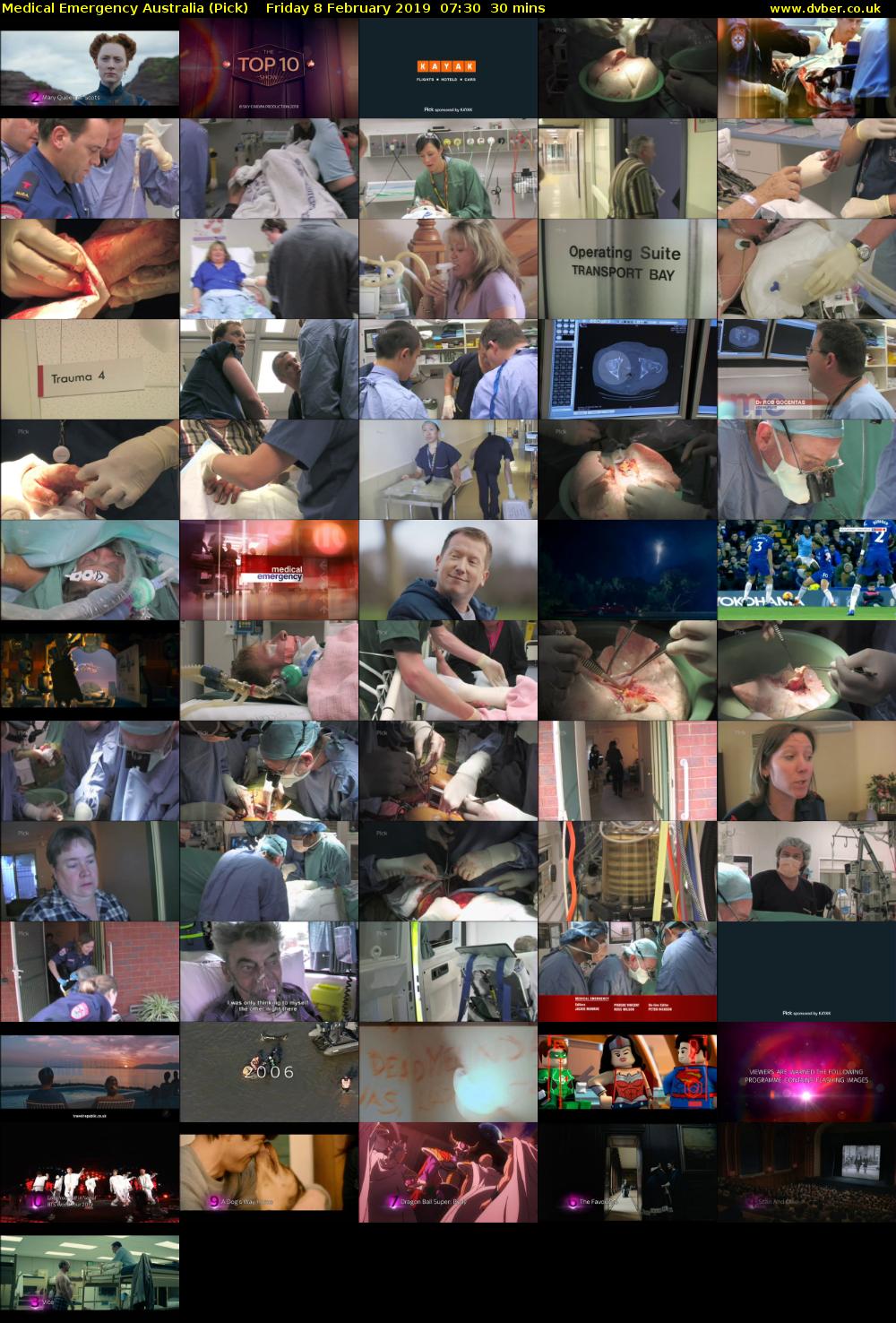 Medical Emergency Australia (Pick) Friday 8 February 2019 07:30 - 08:00