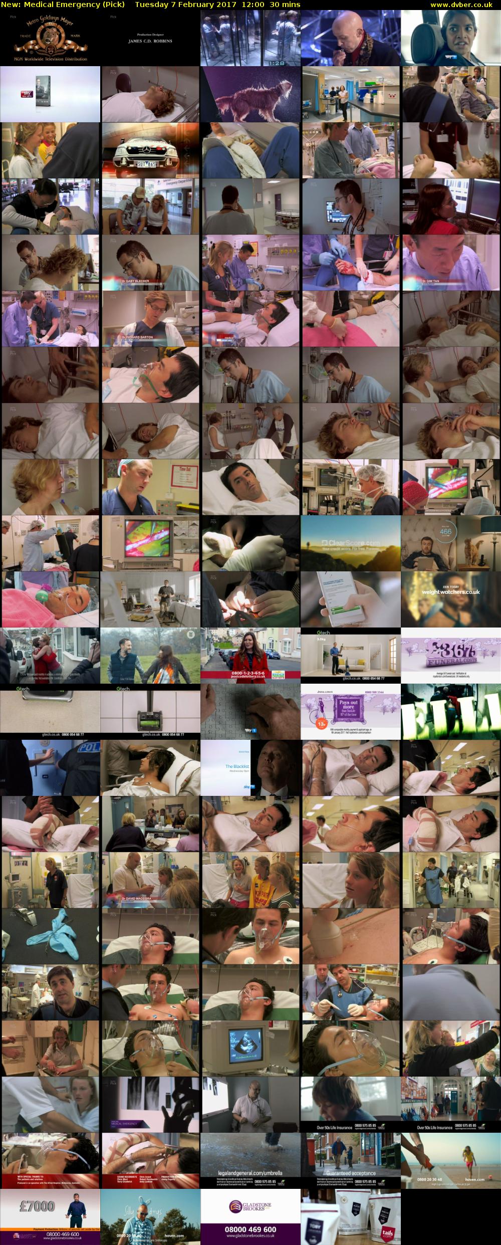 Medical Emergency (Pick) Tuesday 7 February 2017 12:00 - 12:30