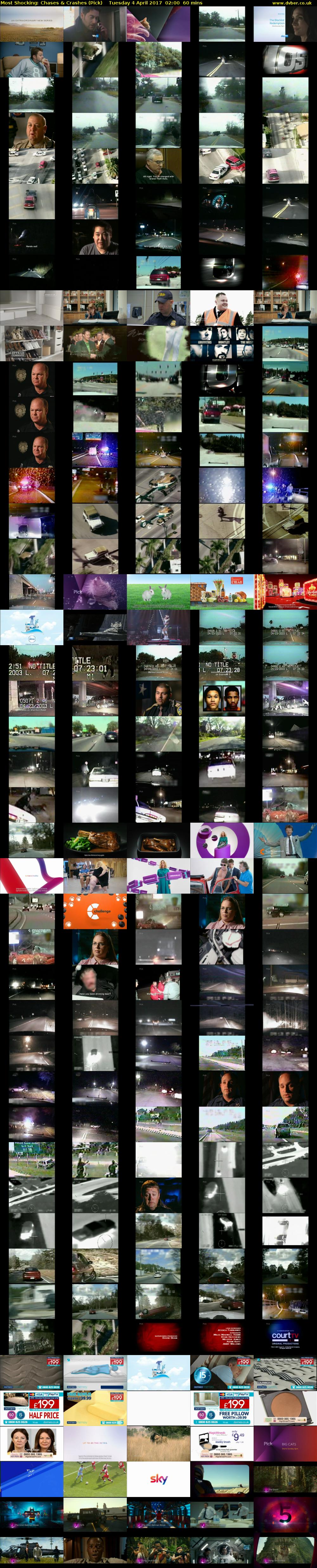 Most Shocking: Chases & Crashes (Pick) Tuesday 4 April 2017 02:00 - 03:00