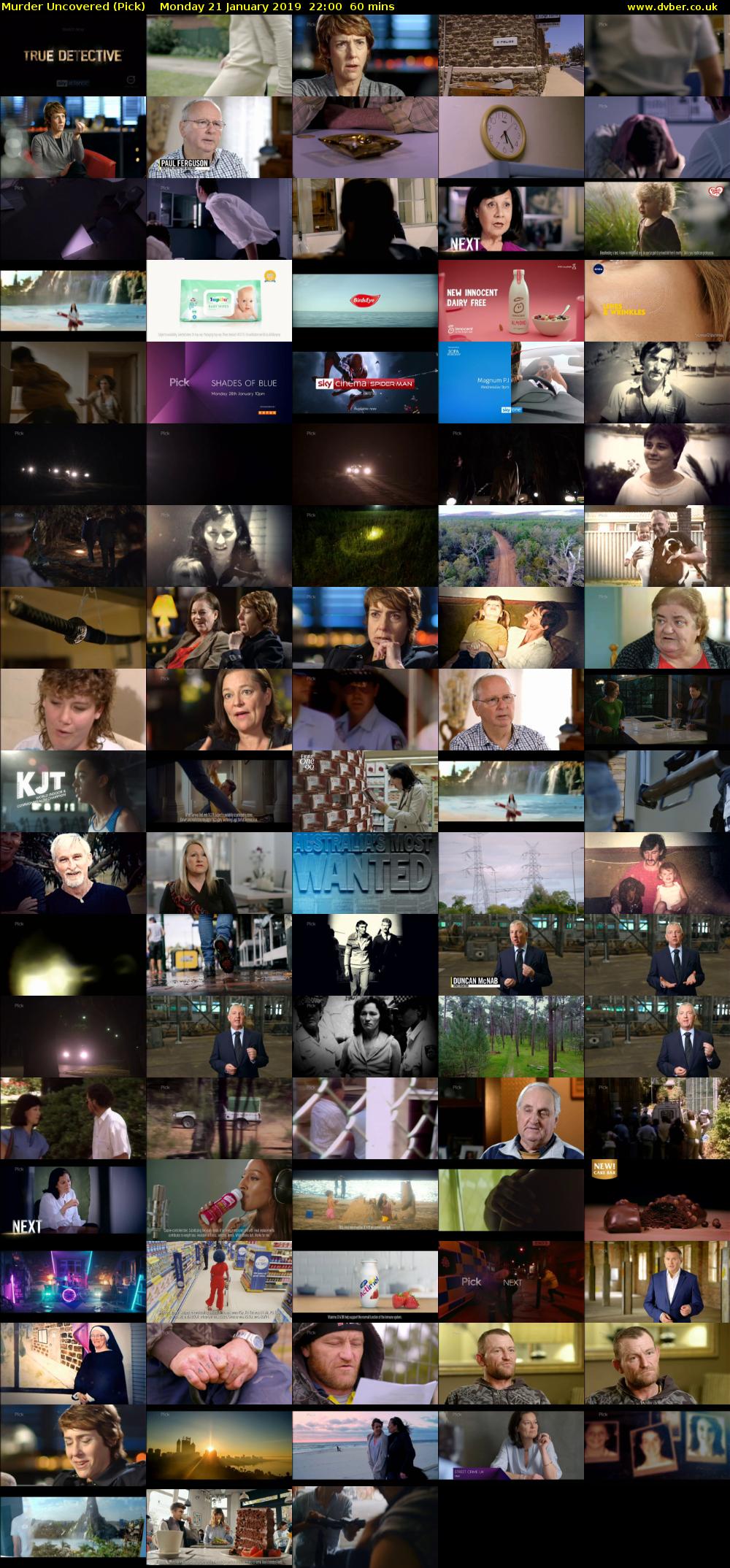 Murder Uncovered (Pick) Monday 21 January 2019 22:00 - 23:00