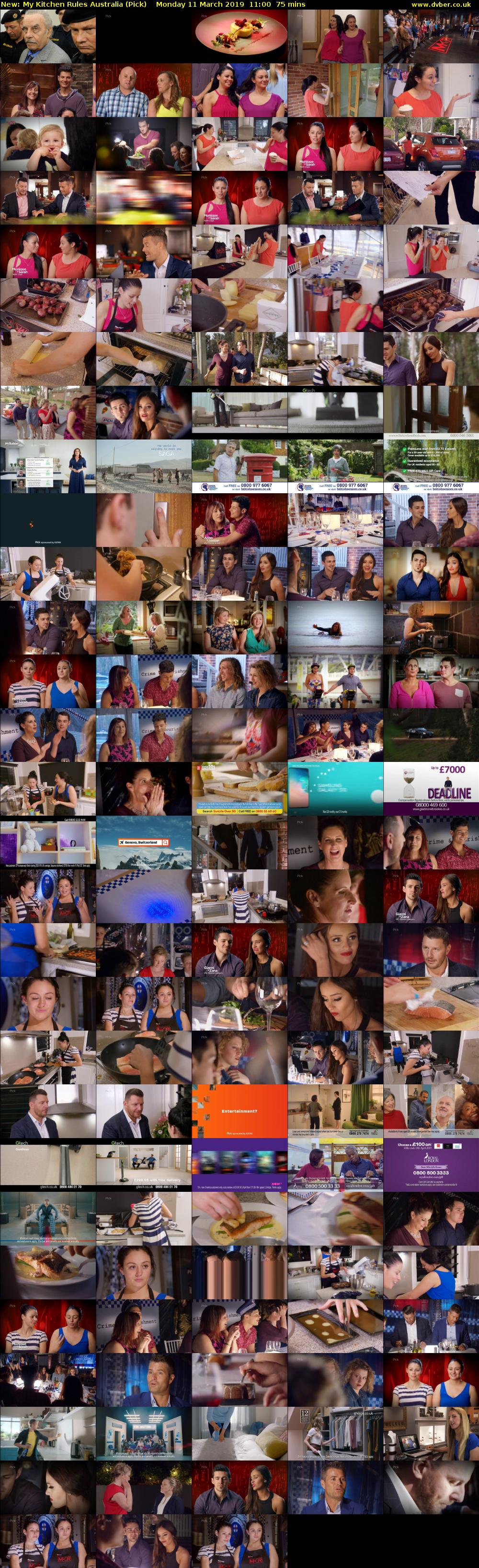 My Kitchen Rules Australia (Pick) Monday 11 March 2019 11:00 - 12:15