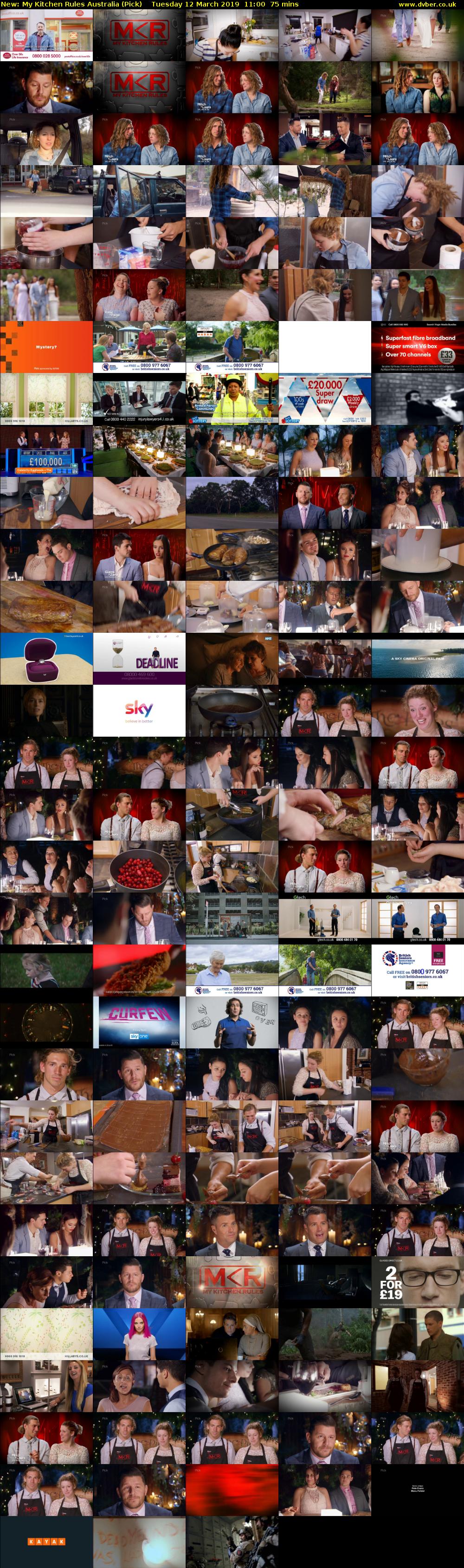 My Kitchen Rules Australia (Pick) Tuesday 12 March 2019 11:00 - 12:15