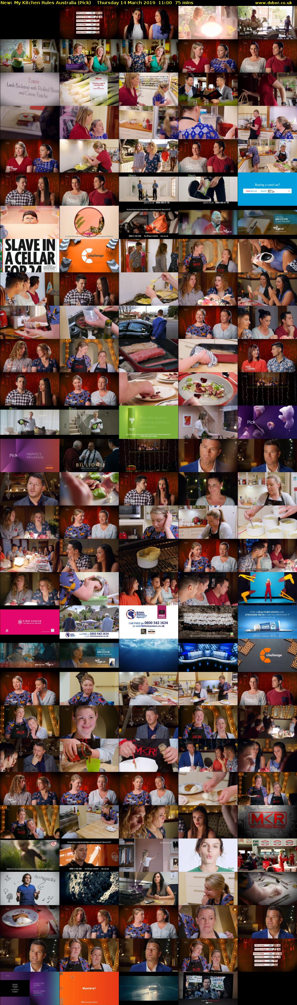 My Kitchen Rules Australia (Pick) Thursday 14 March 2019 11:00 - 12:15