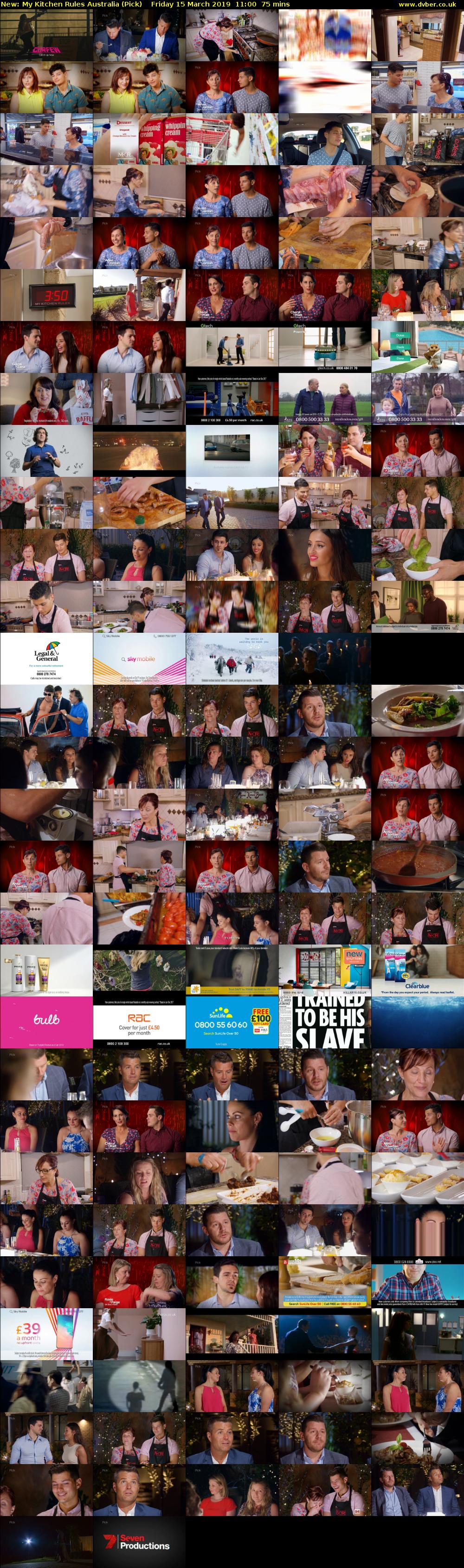 My Kitchen Rules Australia (Pick) Friday 15 March 2019 11:00 - 12:15