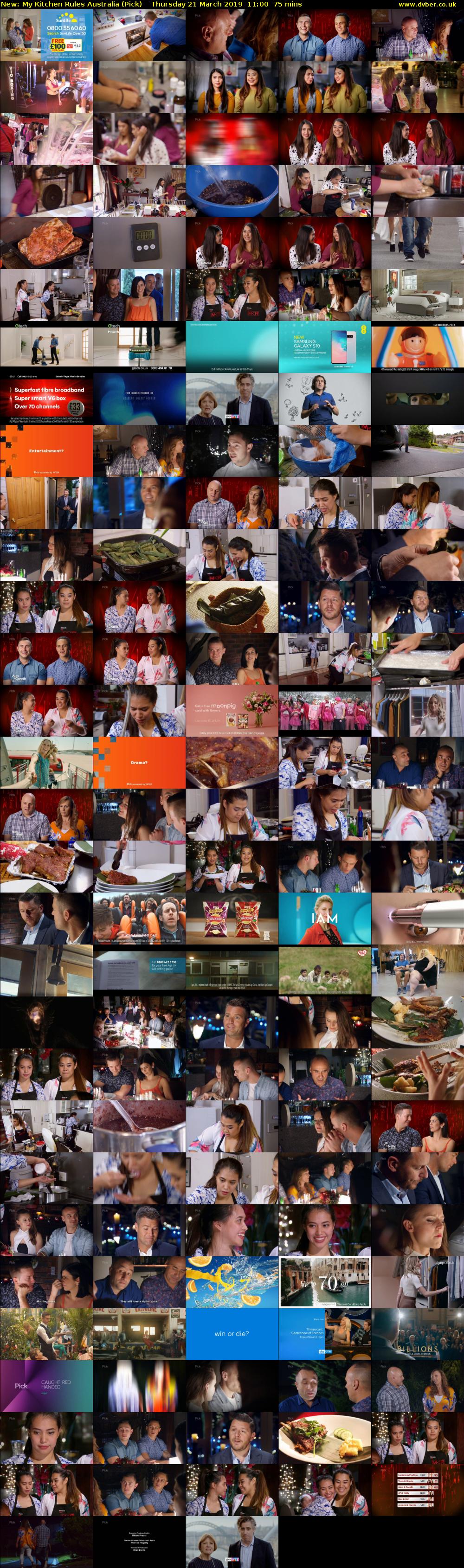 My Kitchen Rules Australia (Pick) Thursday 21 March 2019 11:00 - 12:15