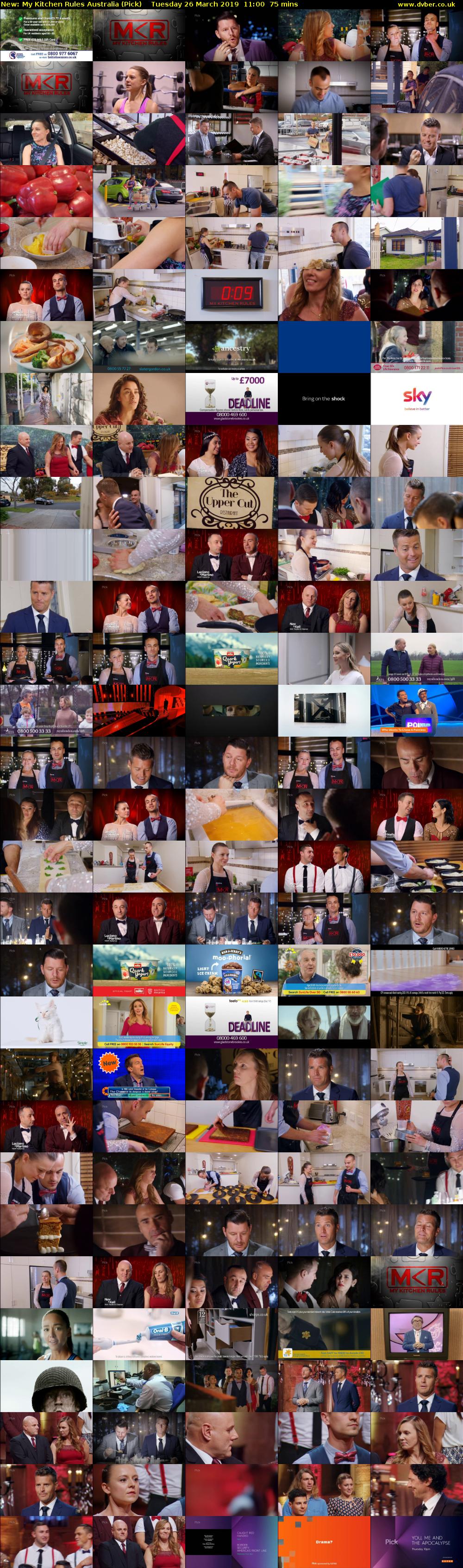 My Kitchen Rules Australia (Pick) Tuesday 26 March 2019 11:00 - 12:15