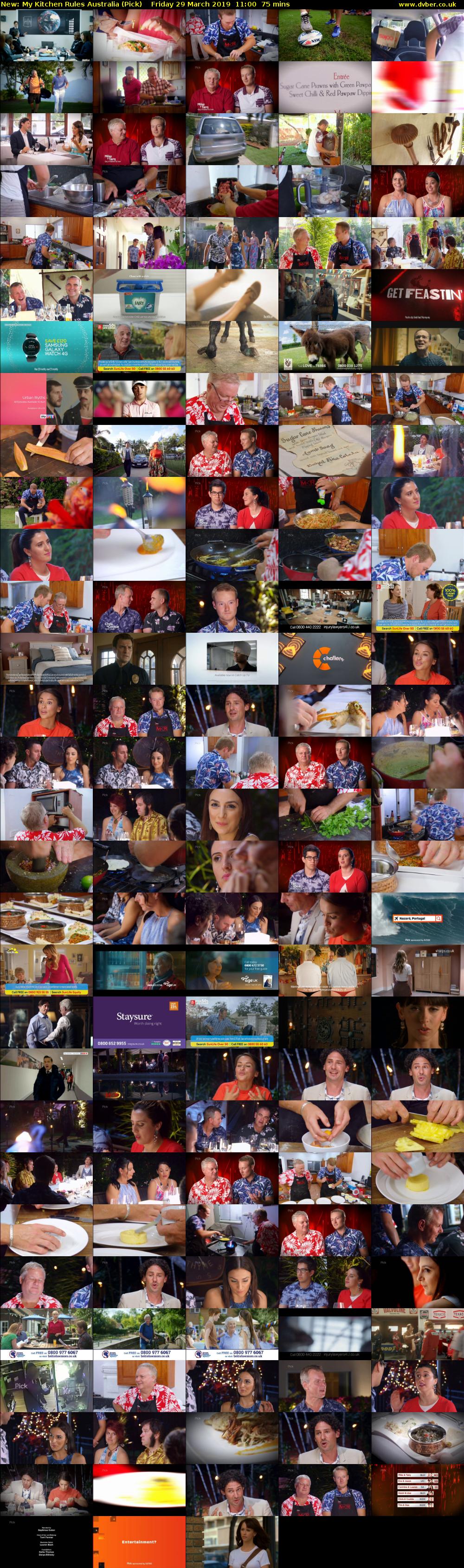 My Kitchen Rules Australia (Pick) Friday 29 March 2019 11:00 - 12:15