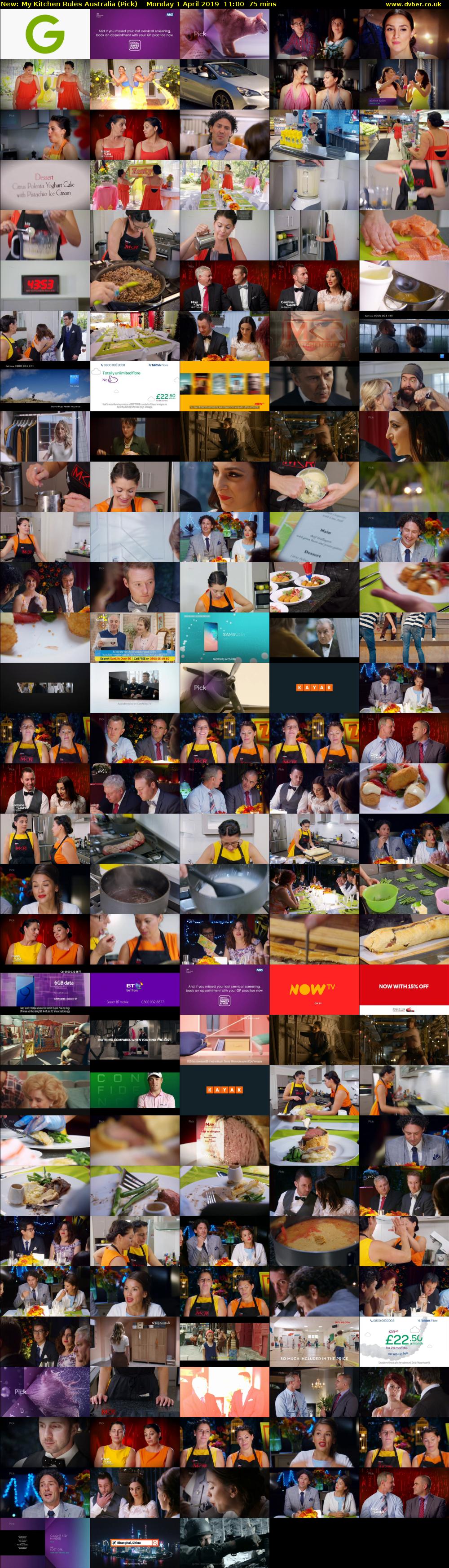 My Kitchen Rules Australia (Pick) Monday 1 April 2019 11:00 - 12:15
