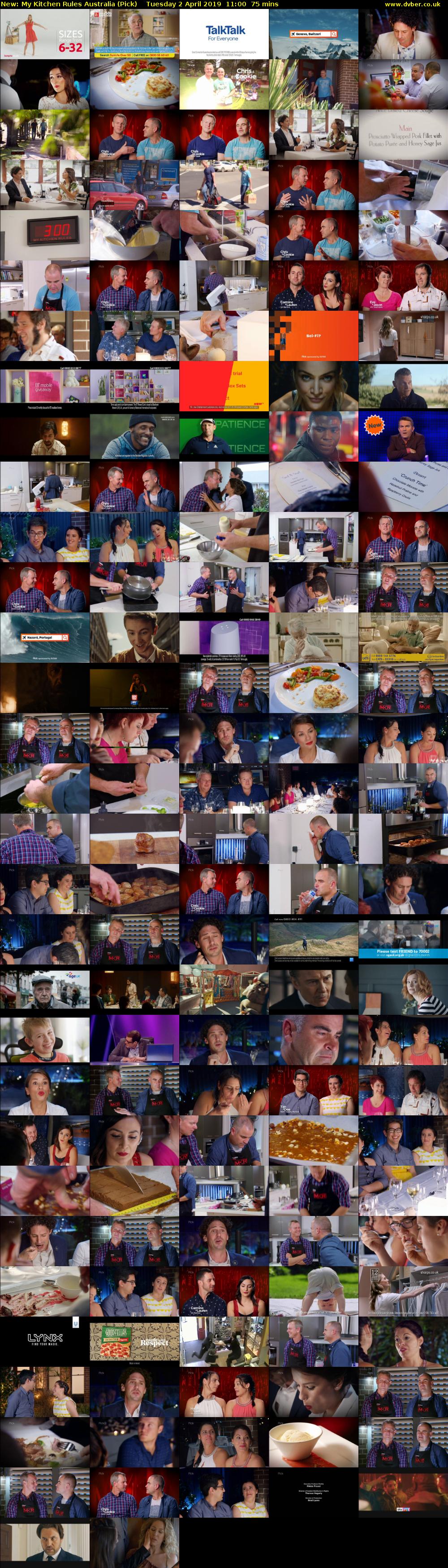 My Kitchen Rules Australia (Pick) Tuesday 2 April 2019 11:00 - 12:15