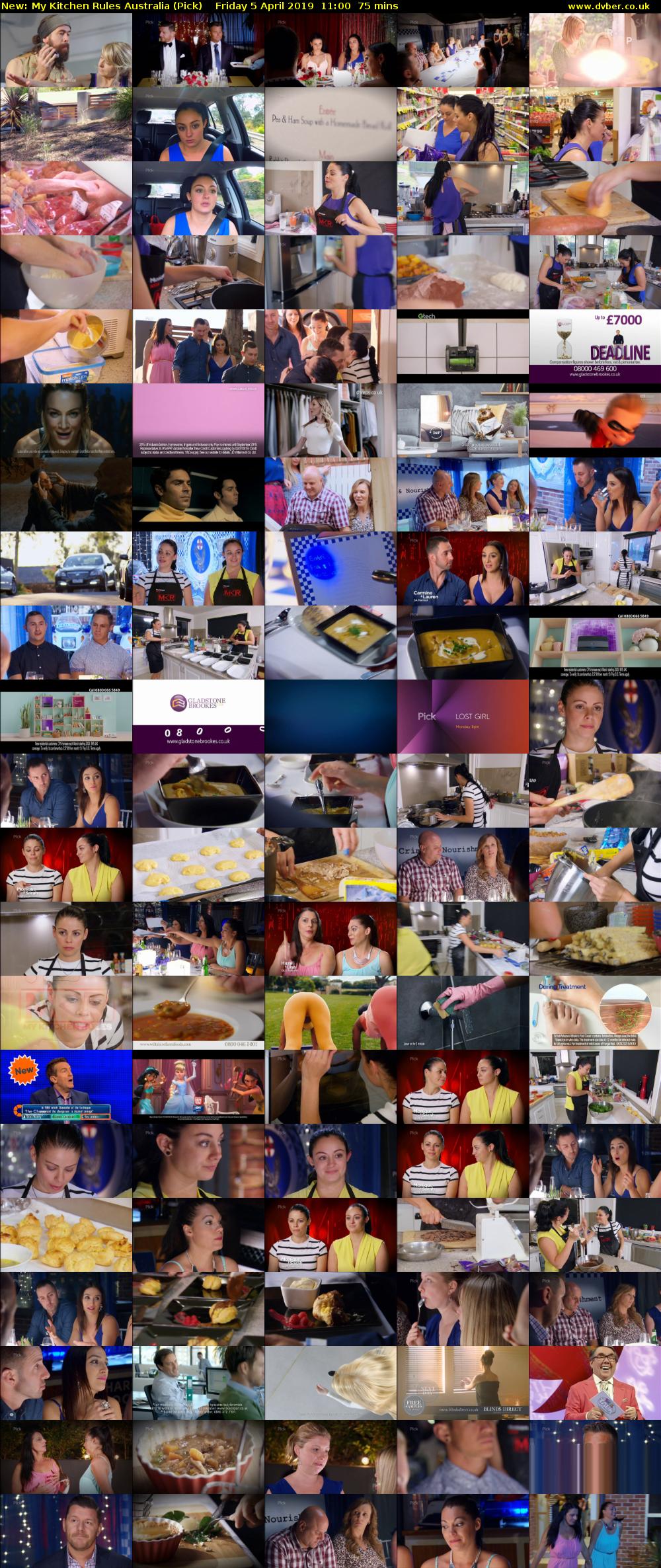My Kitchen Rules Australia (Pick) Friday 5 April 2019 11:00 - 12:15