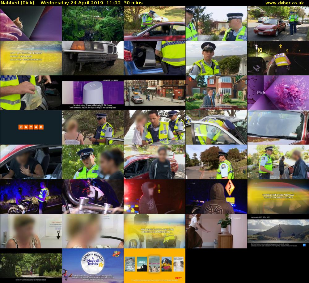 Nabbed (Pick) Wednesday 24 April 2019 11:00 - 11:30