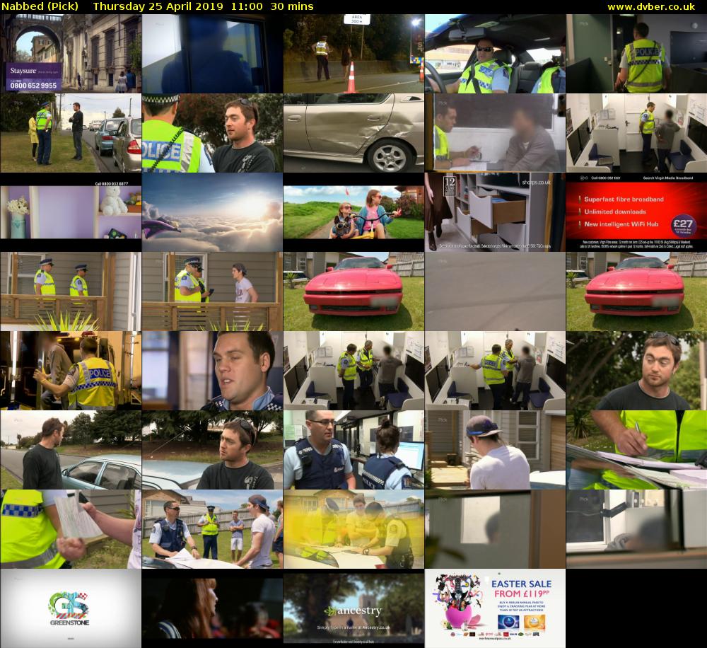 Nabbed (Pick) Thursday 25 April 2019 11:00 - 11:30
