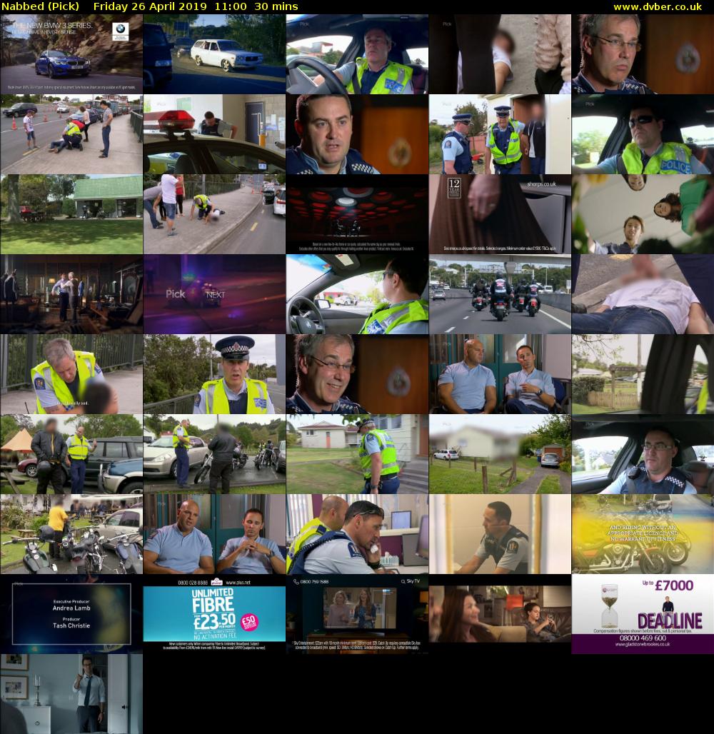 Nabbed (Pick) Friday 26 April 2019 11:00 - 11:30