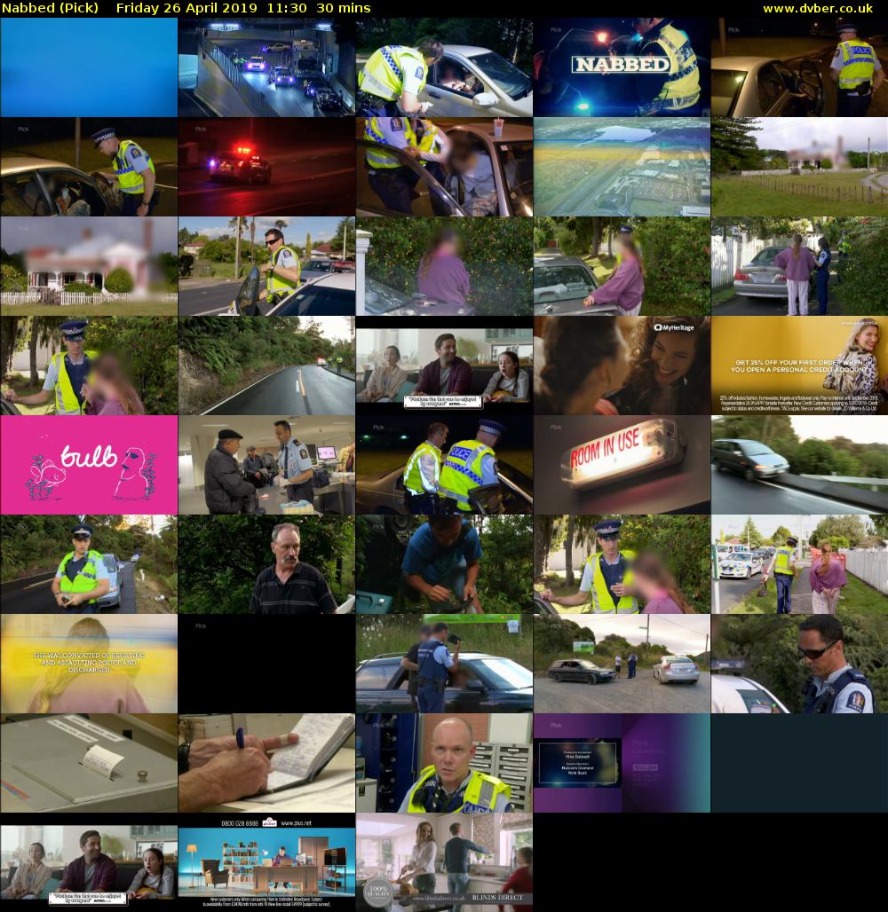 Nabbed (Pick) Friday 26 April 2019 11:30 - 12:00