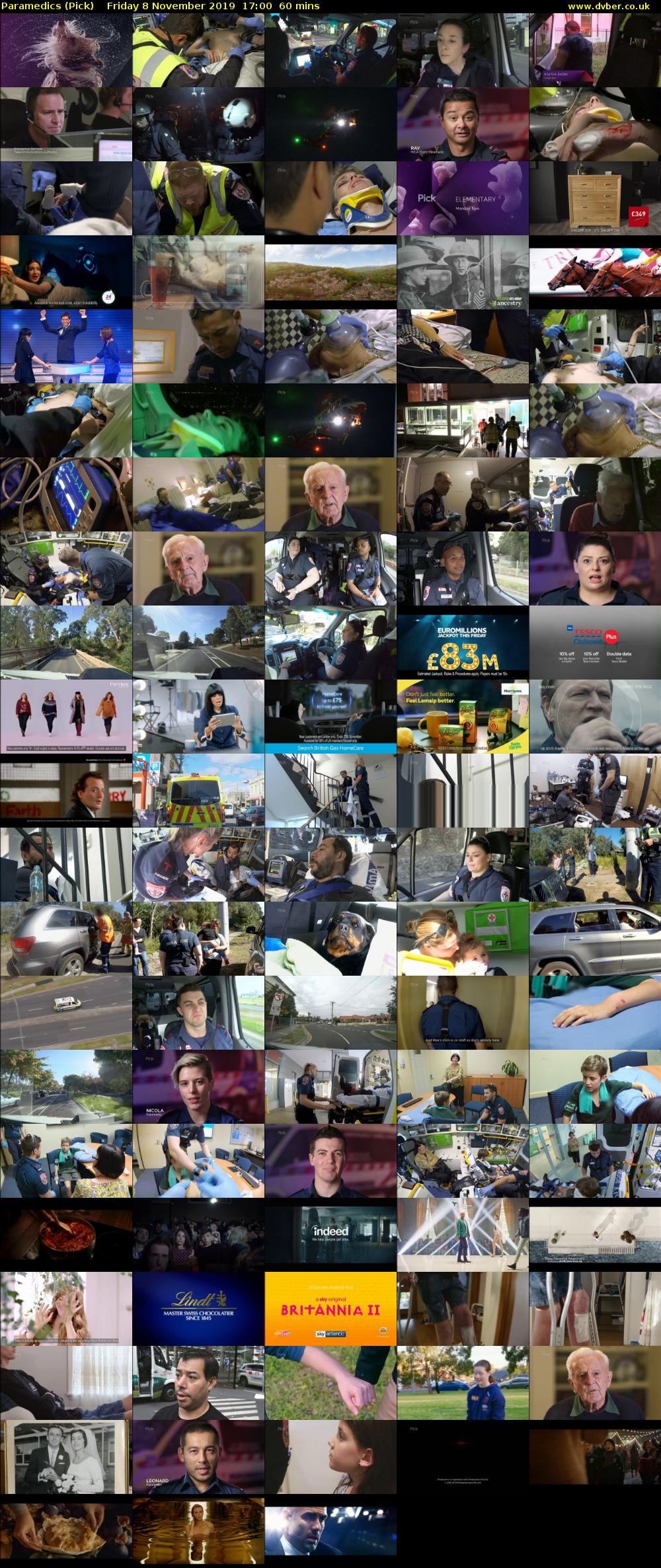 Paramedics (Pick) Friday 8 November 2019 17:00 - 18:00