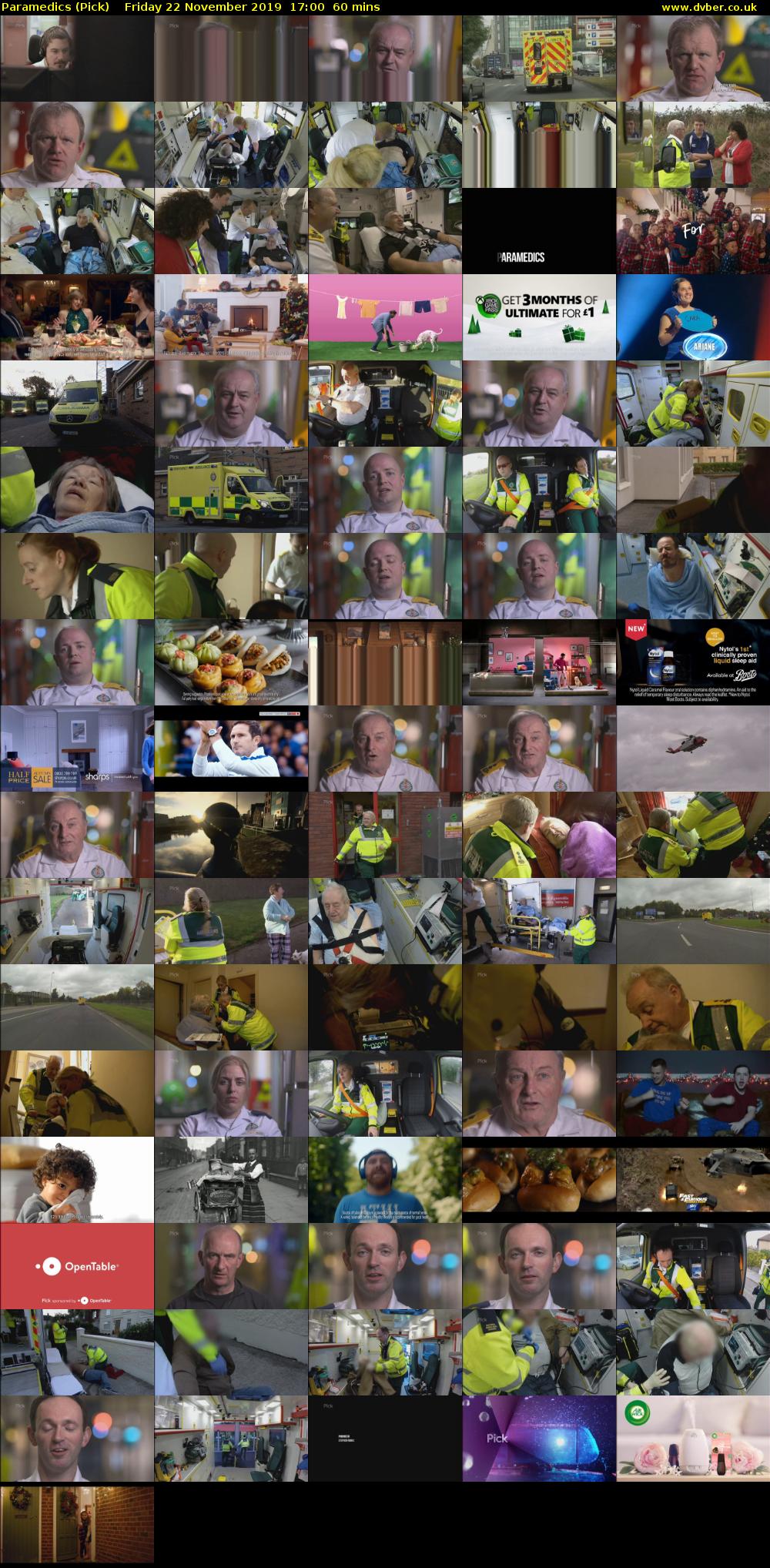 Paramedics (Pick) Friday 22 November 2019 17:00 - 18:00