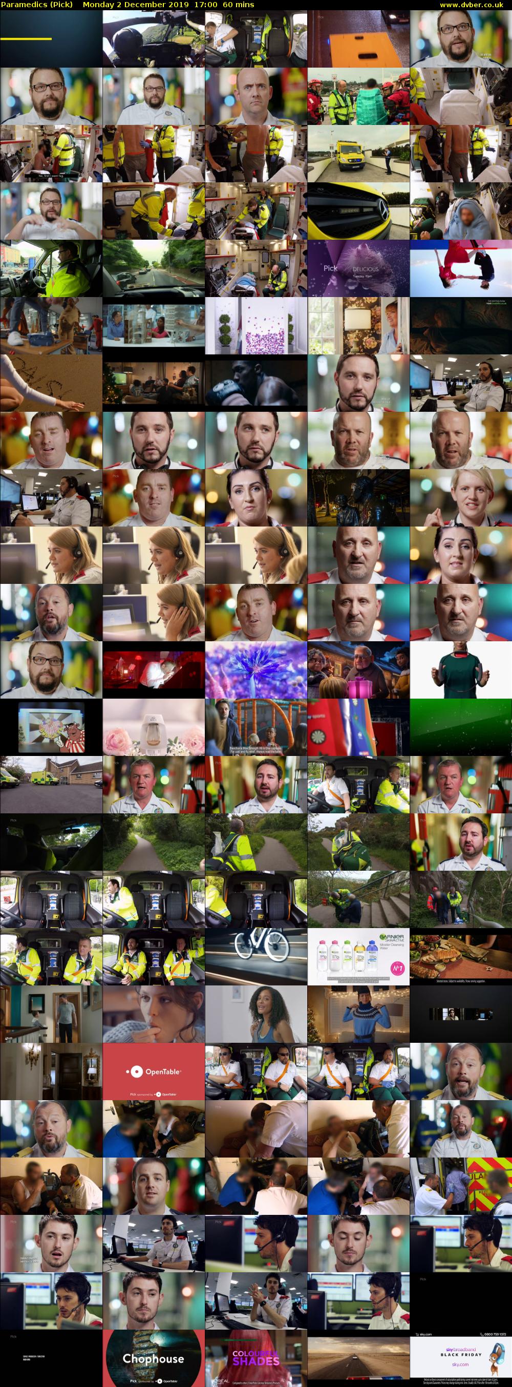 Paramedics (Pick) Monday 2 December 2019 17:00 - 18:00