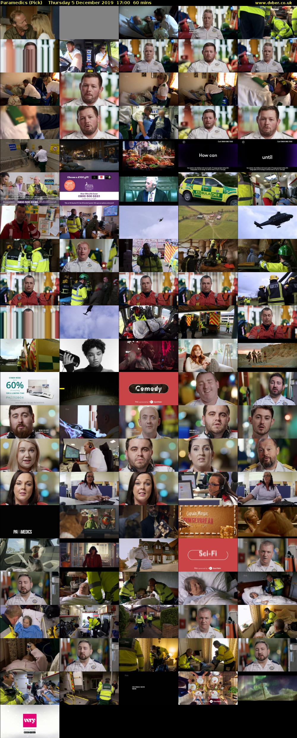 Paramedics (Pick) Thursday 5 December 2019 17:00 - 18:00