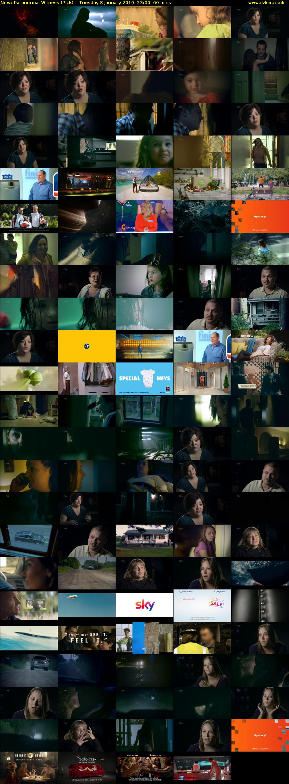 Paranormal Witness (Pick) Tuesday 8 January 2019 23:00 - 00:00