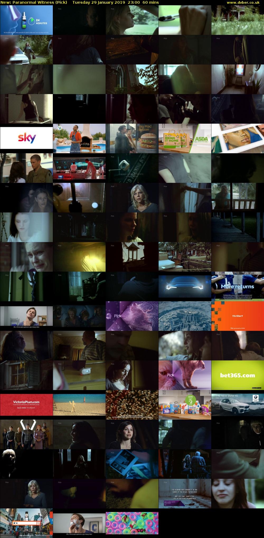 Paranormal Witness (Pick) Tuesday 29 January 2019 23:00 - 00:00