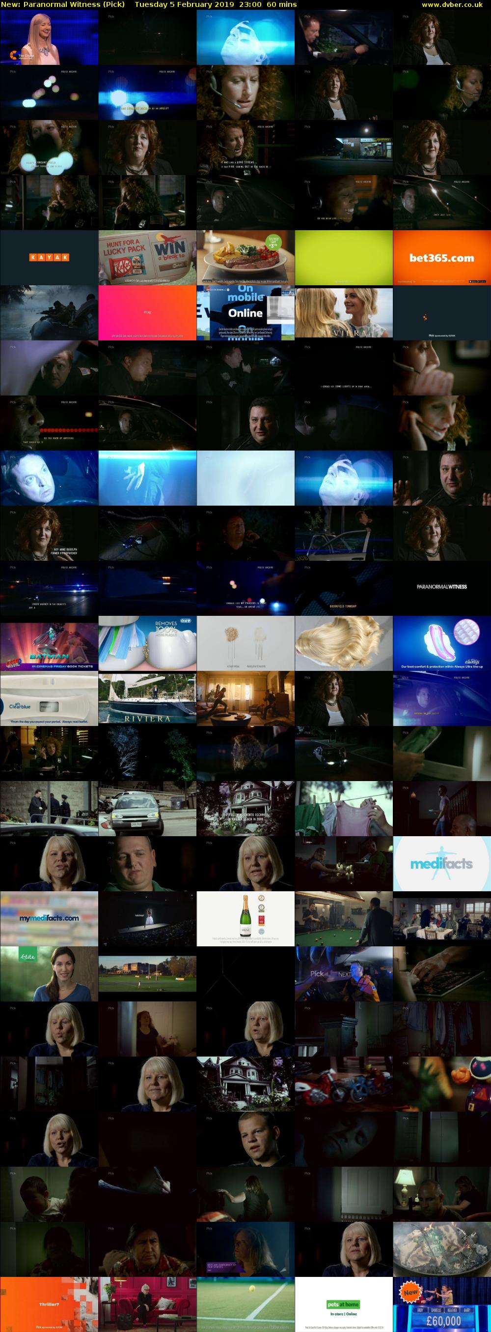 Paranormal Witness (Pick) Tuesday 5 February 2019 23:00 - 00:00