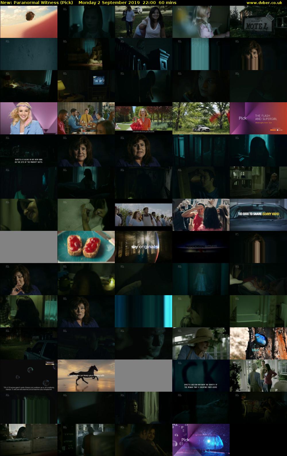Paranormal Witness (Pick) Monday 2 September 2019 22:00 - 23:00