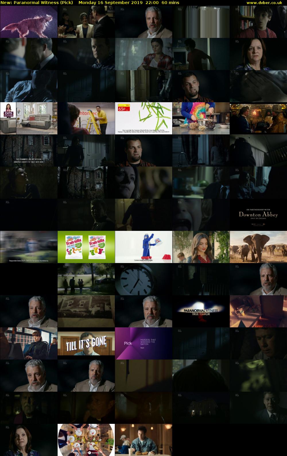 Paranormal Witness (Pick) Monday 16 September 2019 22:00 - 23:00